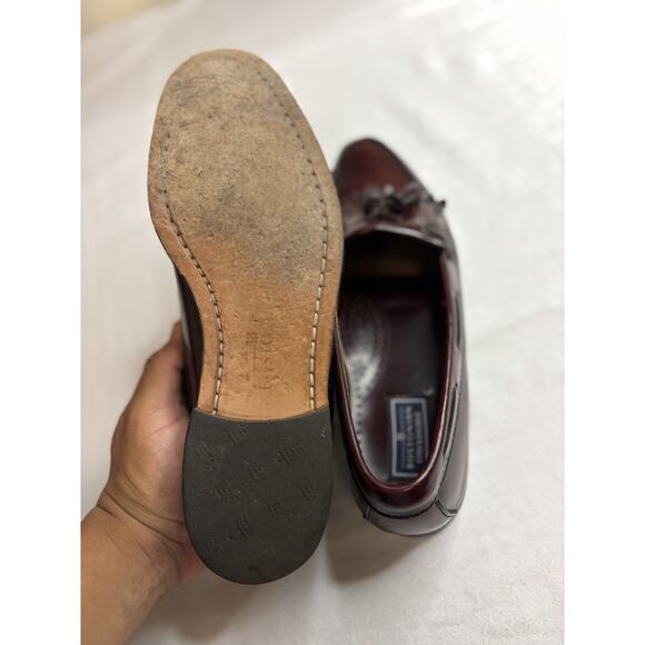 VTG Bostonian Heritage Tassel Loafers Men’s 9.5 /10 Leather Sole Burgundy USA main image 14